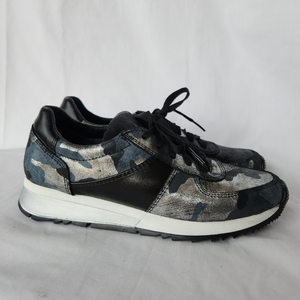 CoFi Metalic Camo Sneakers | Blue Black Silver | Womens Size 7